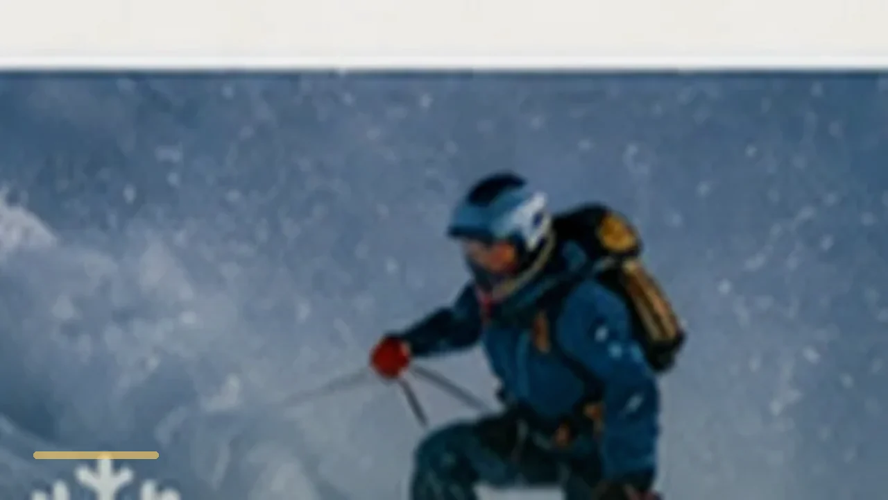 補充情境圖:滑雪者穿著分層雪衣在高山雪坡滑行的情境圖